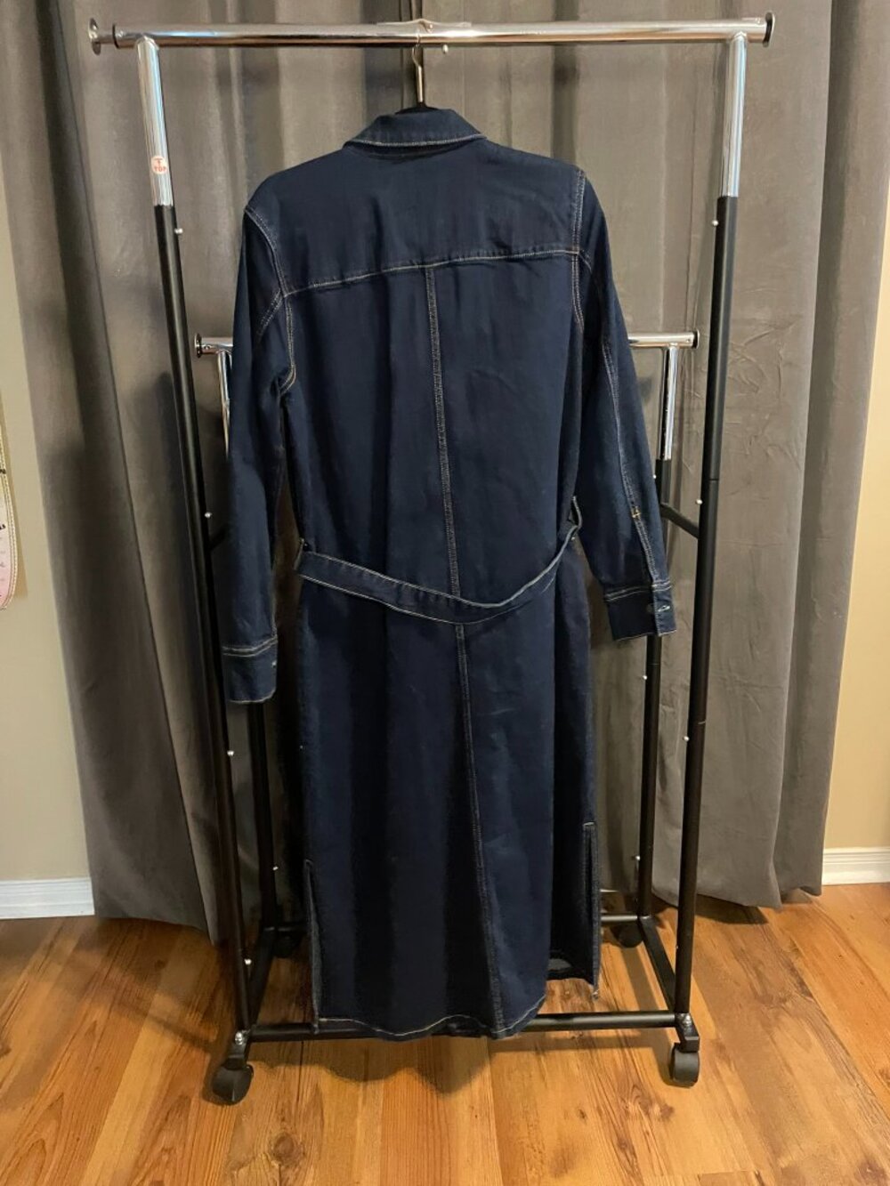 Denim Button Front Dress - Picture 2 of 3